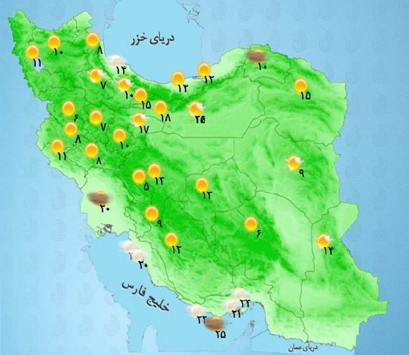 رگبار باران در شمال غرب و غرب کشور رگبار باران در شمال غرب و غرب کشور