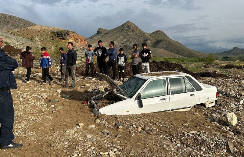 سیل در روستای قشلاق ذاخر اهر