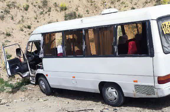 حادثه برای مینی بوس در اتوبان پیامبر اعظم تبریز 