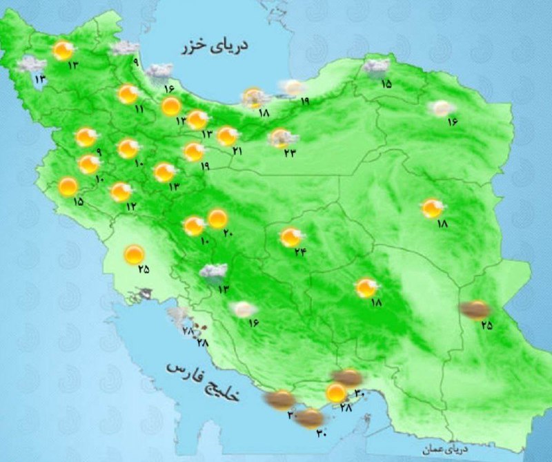 تداوم فعالیت سامانه بارشی در کشور تداوم فعالیت سامانه بارشی در کشور