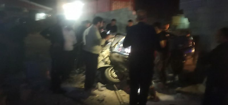 برخورد پراید با دیوار، جاده مراغه به بناب