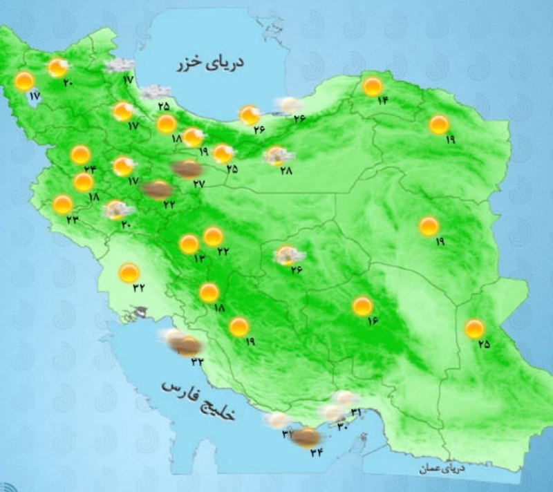 باد و باران در شمال کشور