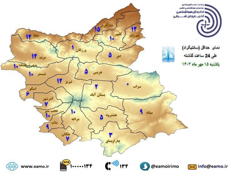 💢 سراب، سردترین شهر آذربایجان شرقی▫️ رئیس اداره پیش‌بینی