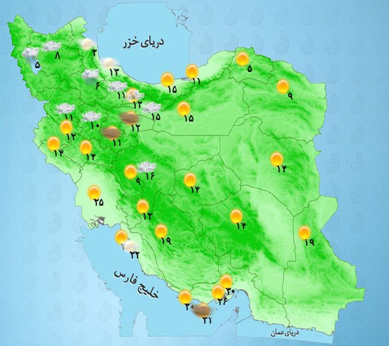 تداوم بارش‌ها در مناطق شمالی  و شمال غرب کشور