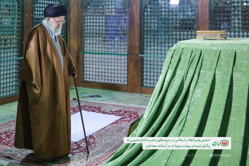 حضور رهبر انقلاب در حرم امام و گلزار شهدا